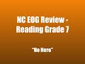 NC EOG Grade 7 Reading Review: 'No Hero' Passage