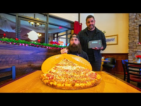 YOU ONLY GET TEN MINUTES TO FINISH THE LAS VEGAS 'MEGA SLICE' CHALLENGE! | BeardMeatsFood
