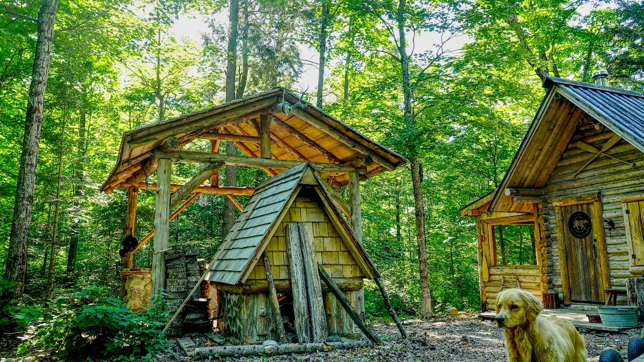 Game Changing Transformation Off Grid Log Cabin, Pond, Fishing, Cast Iron Cooking