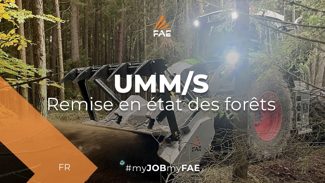 Video - FAE UMM/S - Le broyeur forestier FAE UMM/S avec un tracteur Fendt en Allemagne