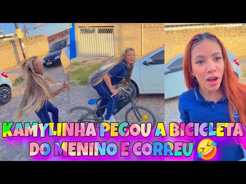 KAMYLINHA PEGOU A BICICLETA DO M3NIN0 E FOI EMBORA 🤭 NINGUÉM ACREDITOU NISSO QUE ELA FEZ 🤣🤣