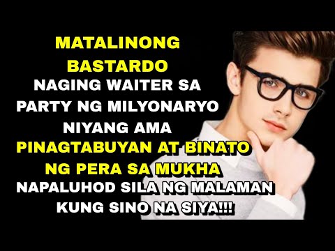 BASTARDO, NAG-WAITER SA PARTY NG MILYONARYONG AMA! PINAGTABUYAN AT HINAGISAN NG PERA SA MUKHA!