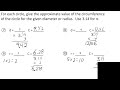 Circle Geometry and Circumference Problems