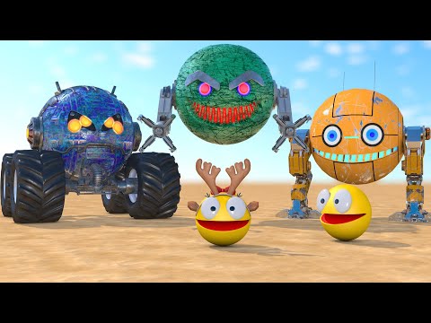 Pacman vs Robot Monster & Flying Evil Robot