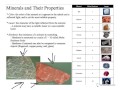 Mineral Properties and Identification