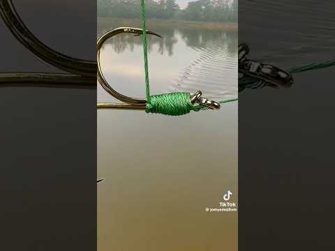 วิธีมัดเบ็ดแบบ2ขอ ,Cr jomyenej8xm #fishing #shortvideo