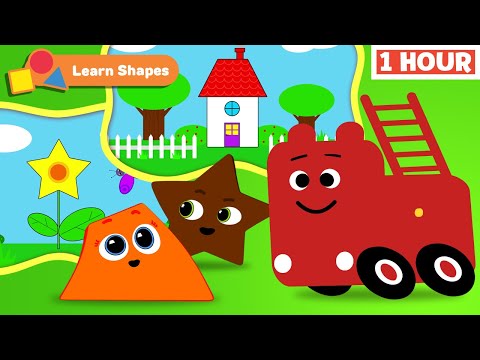 Shapes School | Educational videos for babies | Learn geometric shapes | Firetruck |First University