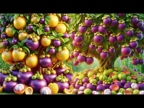 how to grow and plant hybrid mangosteen and guava fruit trees. #gardening
