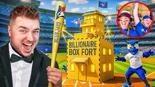 We Built a BILLIONAIRE MLB Box Fort at the BLUE JAYS  STADIUM!