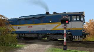 Železniční přejezdy s výstražníky VÚD ve hře Railworks na fiktivní trati!