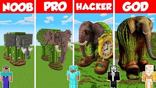 Lirili Larila Build Battle Challenge - Noob vs Pro vs Hacker vs God - Minecraft Animation