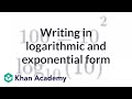 Understanding Logarithmic and Exponential Forms