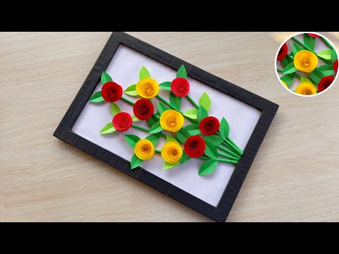 Unique Flower Wall Hanging / Quick Paper Craft For Home Decoration / Easy Wallmate / DIY Wall Decor