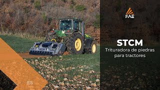 Trituradora de piedras FAE STCM con rotor de dientes fijos para tractores de hasta 280 CV