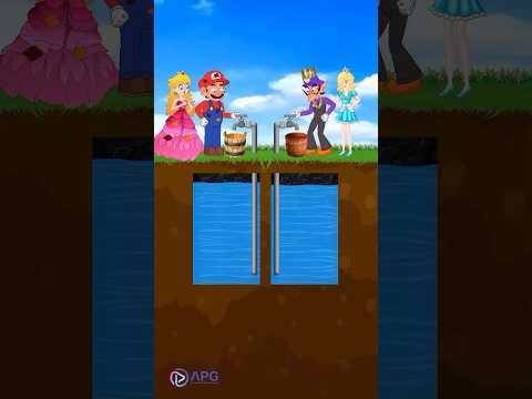 El hombre llenó el pozo con agua 💧!! #usa #mario #shorts #cartoon