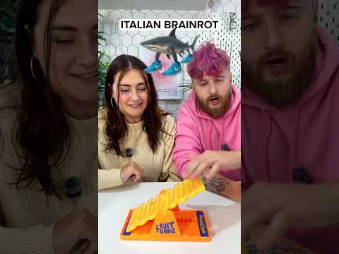 Who can name the MOST Italian Brainrot!!🤣 #couple #boardgames #shake2play #italianbrainrot