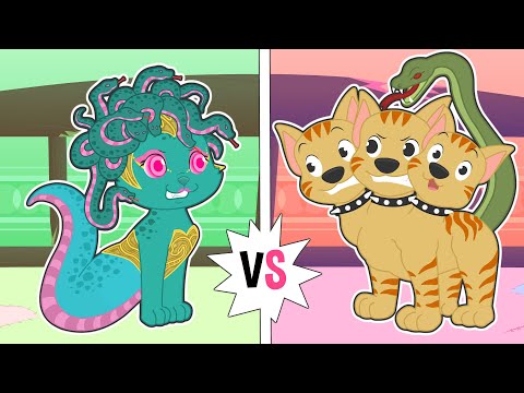 BABY PETS 🏛️🐲 Descubre Los Seres Mitológicos de Medusa y Cancerbero junto a Kira y Max