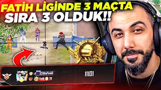 FATİH LİGİ YENİ MODDA 3 MAÇTA SIRALAMA 3 OLDUK!! 😱 EKİPLE FULL RANK | PUBG MOBILE