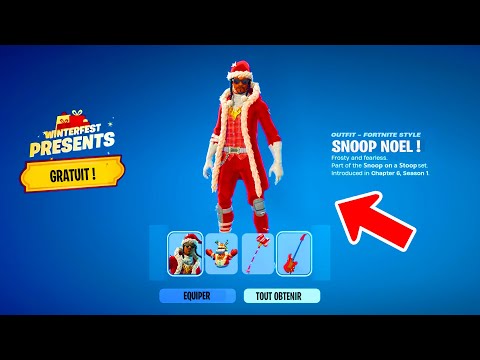 OUVREZ ENFIN LES 14 CADEAUX de NOEL sur FORTNITE !! (SKIN SNOOP DOGG GRATUIT !)