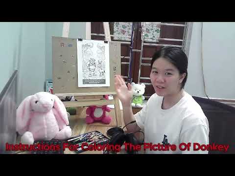 instructions for coloring the picture of donkey