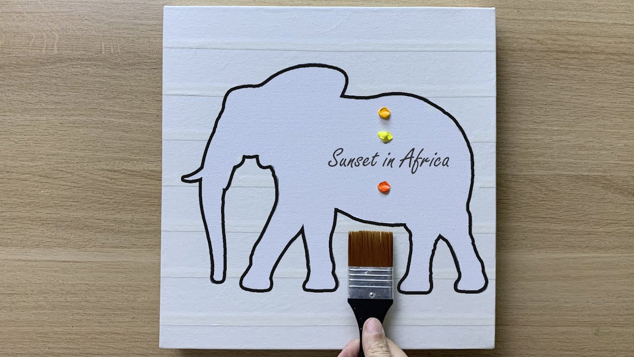 Silhouette Art - Sunset in Africa Painting