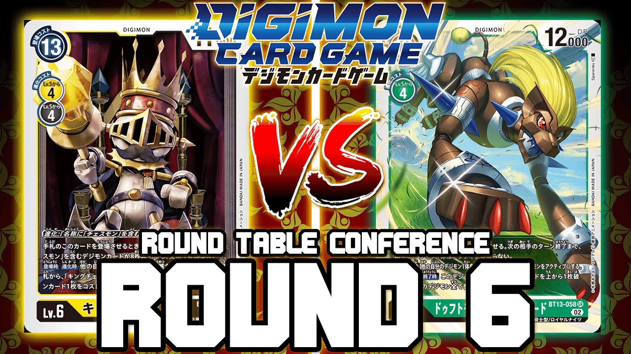 KingChessmon VS Leopardmon!! | Digimon Card Game: BT-13 Round Table Conference (ROUND 6)