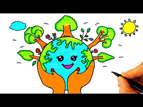 Orman Haftası Resmi Çizimi - Orman Resmi - Orman Haftası İle İlgili Resim - World Forest Day Drawing