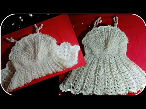 एक दम न्यू फ्रॉक crochet baby frock (part 2)by ||allhometips