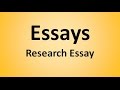 Research Essay Fundamentals