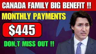 Big News: $445 Family Benefit for Canadians in 2024 – Don’t Miss Out!