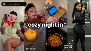 Cozy & Anti-Burnout Night Routine 🌙 | Workout, Self Care, Cooking + Girl therapy
