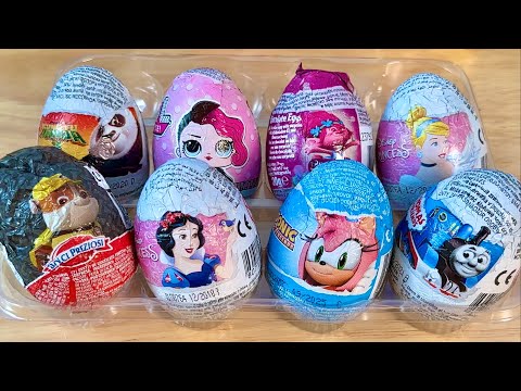 Chocolate eggs surprise toys ASMR satisfying video