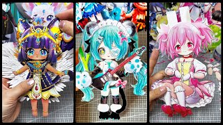 HOW TO MAKE PAPER DOLL PUPPET MOVABLE (MIKU NATSUME,EGYPTIAN PRINCESS...) | DIY