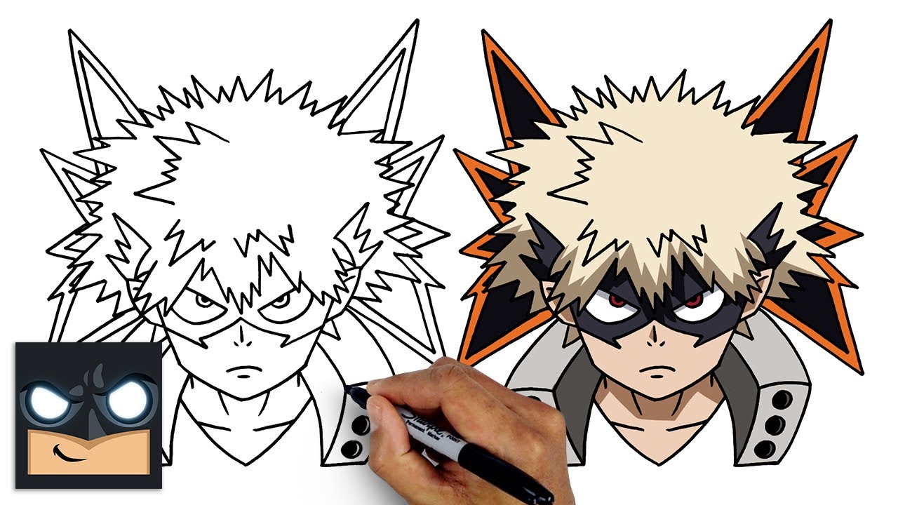 #2 How To Draw Katsuki Bakugo - My Hero Academia
