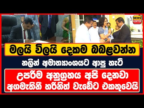 මලයි විලයි දෙකම බබළවන්න නලින් අමාත්‍යාංශයට ආපු හැටි - අගමැතිනී හරිනිත් වැඩේට එකතුවෙයි