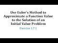 Euler's Method and Error Analysis
