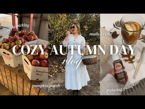 a perfect autumn day 🍂 going apple picking, pumpkin patch, making mulled cider, baking + more!