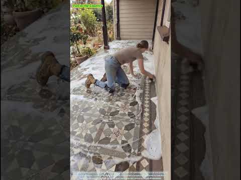 El poder del lavado a presi贸n: limpieza de un camino de ladrillos