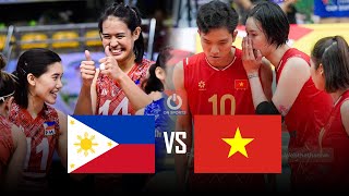 Full HD | PHILIPPINES vs VIỆT NAM | Song sát Bích Tuyền - Thanh Thúy khiến De Guzman khóc thét