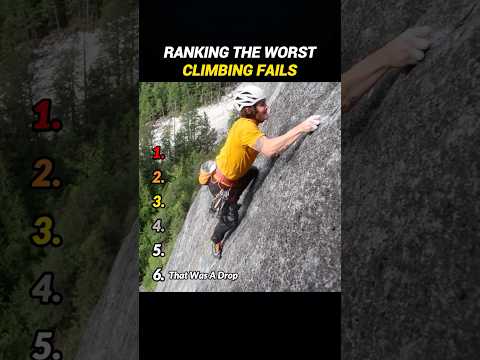 LAST ONE IS TERRIFYING! 🚨 #shorts #rockclimbing #fails