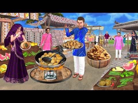 Walking Kachori Wala Famous Indian Street Food Cooking Hindi Kahani Hindi Moral Stories Comedy Video