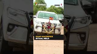 TVK members hold goat sacrifice and community feast at Karuppusamy Temple