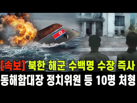 [속보] 북한 해군 수백명 수장 즉사...동해함대장 정치위원 등 수십명 처형