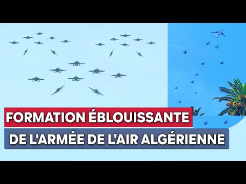 Armée algérienne 2025  Une formation éblouissante et puissante de l'armée de l'air algérienne