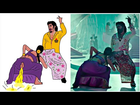 Pushpa 2 - Peelings Full Video Song Funny Drawing Meme 🤣🤣🤣 | Allu Arjun, Rashmika mandhana