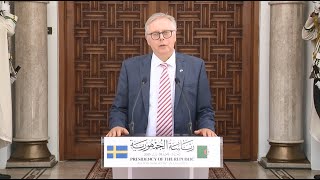تصريح سفير مملكة السويد عقب استقباله من قبل رئيس الجمهورية إثر انتهاء مهامه بالجزائر
