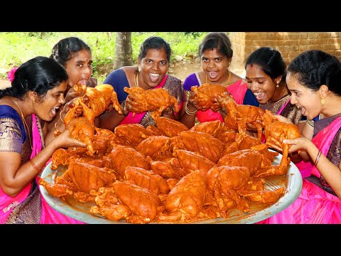 WHOLE CHICKEN CURRY | BirthDay Celeb | Whole Fried Chicken Gravy Cooking in village | VILLAGE BABYS