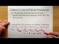 Gas Laws and Partial Pressures