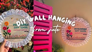 DIY Jute Wall Hanging | Embroidered Wall Decoration Idea