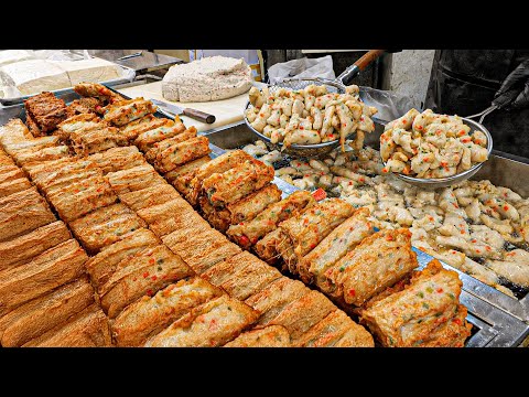 하루 2000개씩 팔리는 어묵집? 현란한 스킬! 어묵 달인의 수제어묵 만들기 / Amazing Skill of Fish Cake Master / Korean street food